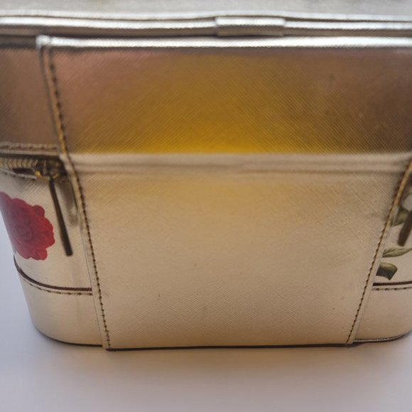 GOLD ROSES COLORED Cosmetics TRAVELING TRAIN CASE - Picture 8 of 11